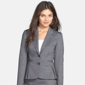 Halogen Pleat Peplum Suit Jacket, Size 8